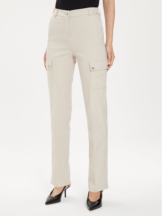 Morgan Morgan Pantaloni di tessuto 241-PAZZA.F Beige Slim Fit