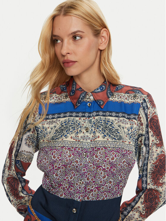 Guess Guess Рокля тип риза Floriane W4BK90 WFQM2 Цветен Regular Fit