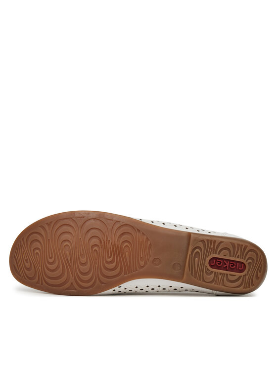 Rieker Rieker Mocasini L6352-80 Alb