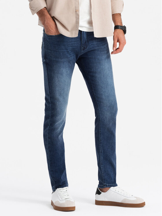 Ombre Ombre Jeansy OM-PADP-0214 Niebieski Regular Fit