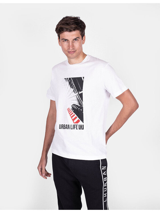 Les Hommes Les Hommes T-Shirt URG800P UG816 | Urban Life LHU Λευκό Regular Fit