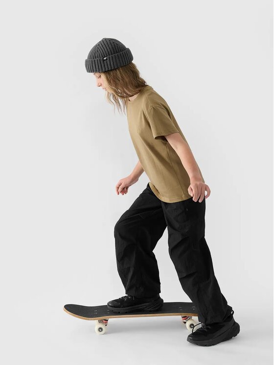 4F 4F T-shirt 4FJRAW24TTSHF2313-83S Marrone Regular Fit