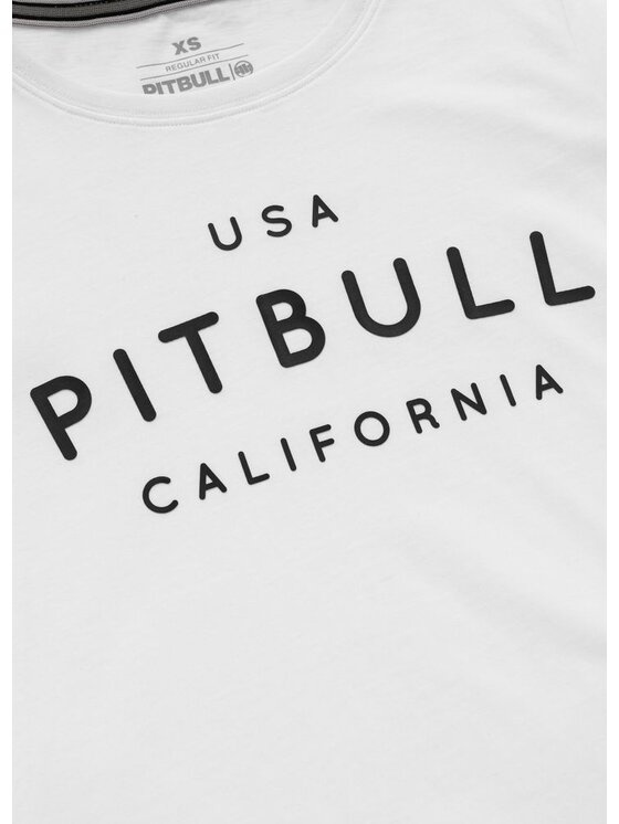 PITBULL PITBULL T-Shirt Koszulka damska USA CAL M Biały Regular Fit