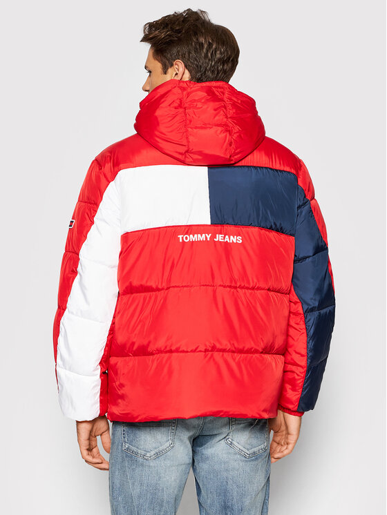 Tommy Jeans Daunenjacke Black Flag DM0DM12170 Rot Regular Fit • Modivo.de