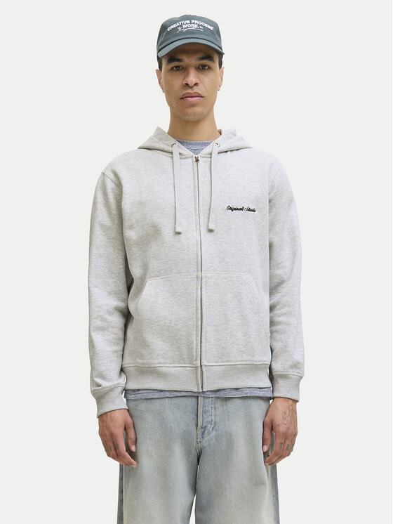 Jack & Jones Jack & Jones Μπλούζα Norrebro Emb 12282901 Γκρι Regular Fit