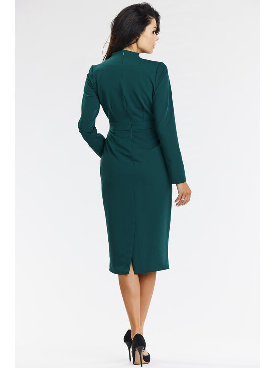 Awama Awama Abito da sera A667 Verde Basic Fit