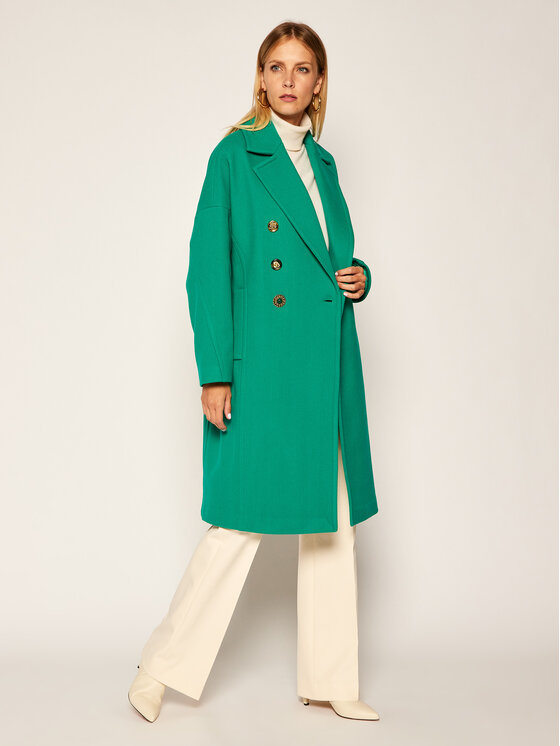 PINKO Pinko Вълнено палто Faglia 20202 PBK2 1B14WG.8327 Зелен Regular Fit