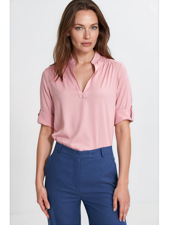NIFE NIFE Halenka B243 Růžová Relaxed Fit