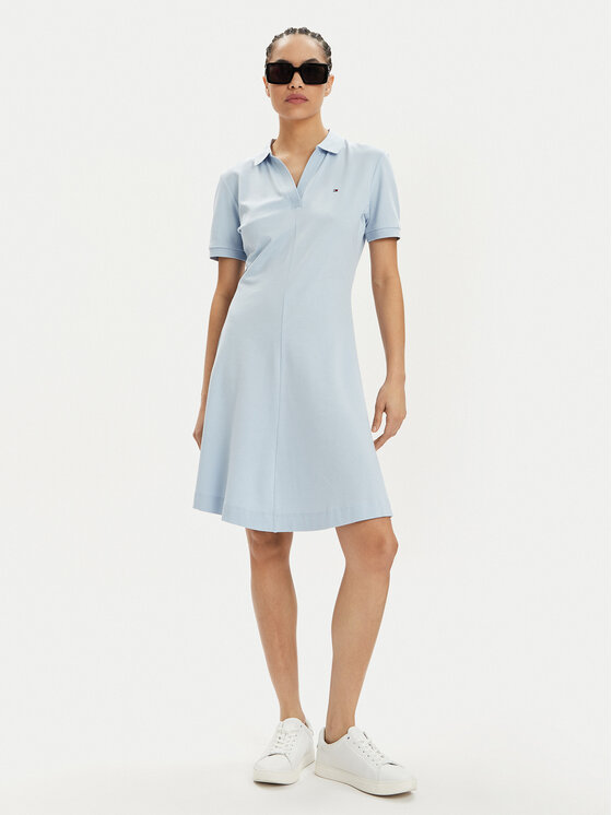 Tommy Hilfiger Tommy Hilfiger Літня сукня WW0WW41567 Блакитний Regular Fit