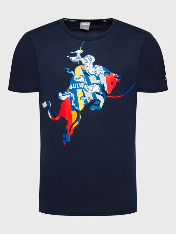 Puma Puma Тишърт Rbr Dynamic Bull Logo 534996 Тъмносин Regular Fit