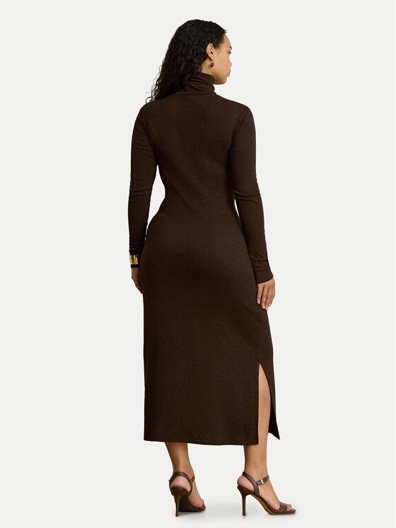 LAUREN RALPH LAUREN LAUREN RALPH LAUREN Sukienka dzianinowa 200980028501 Brązowy ciemny Slim Fit
