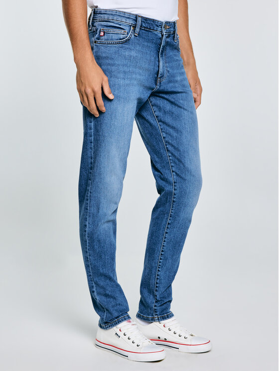 BIG STAR BIG STAR Jeansy HARPER Niebieski Tapered Fit