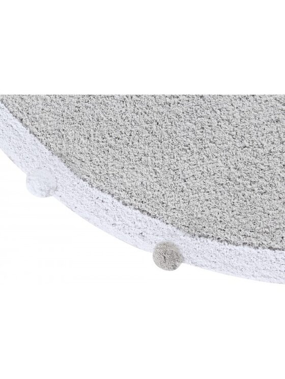 Lorena Canals Lorena Canals Dywan dziecięcy Dywan Bawełniany Bubbly Light Grey Ø120 Szary