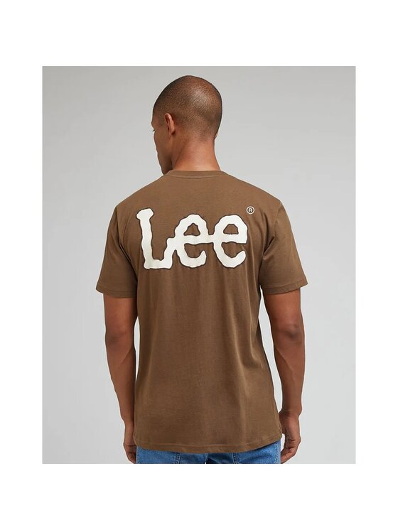 Lee Lee T-shirt ESSENTIAL TEE Marrone Regular Fit