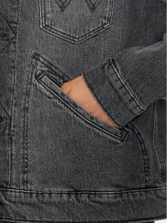 Wrangler Wrangler Geacă de blugi 112350179 Gri Regular Fit