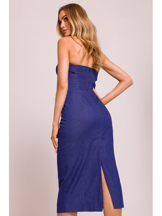 Made of Emotion Made of Emotion Letní šaty M843 Modrá Premium Fit
