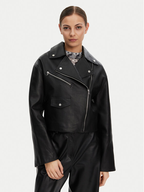 HUGO HUGO Geacă biker Laridas 50533803 Negru Regular Fit