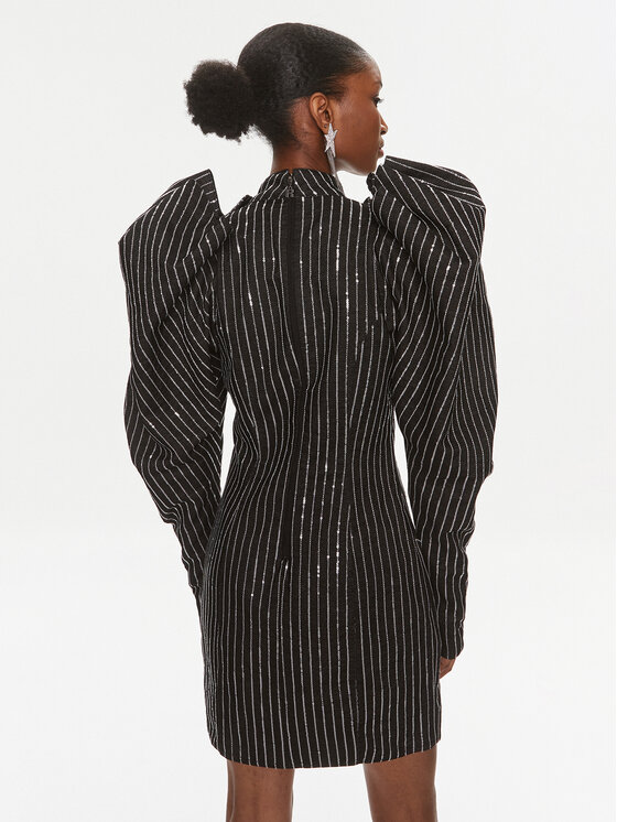 ROTATE ROTATE Koktejlové šaty 112027100 Černá Slim Fit