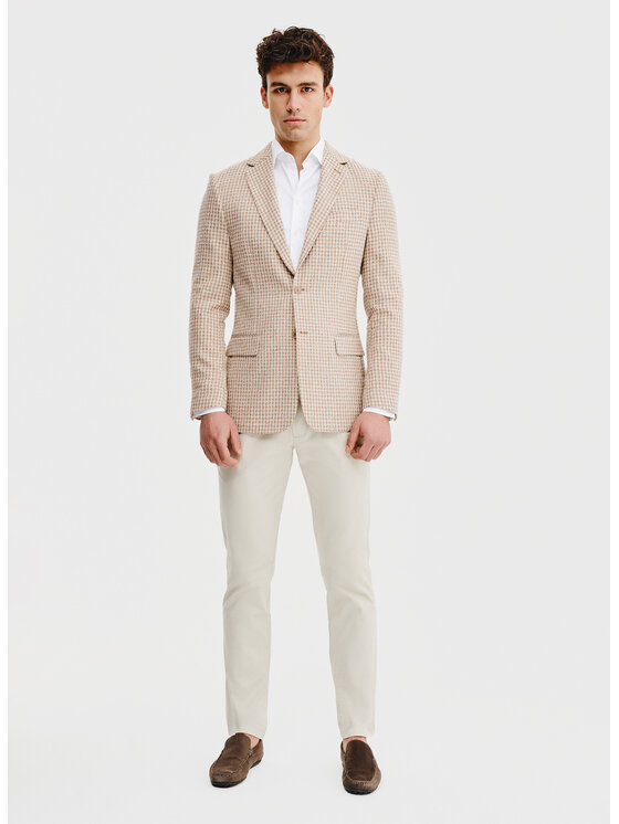 Pako Lorente Pako Lorente Marynarka P25SF-3X-014 Beżowy Slim Fit