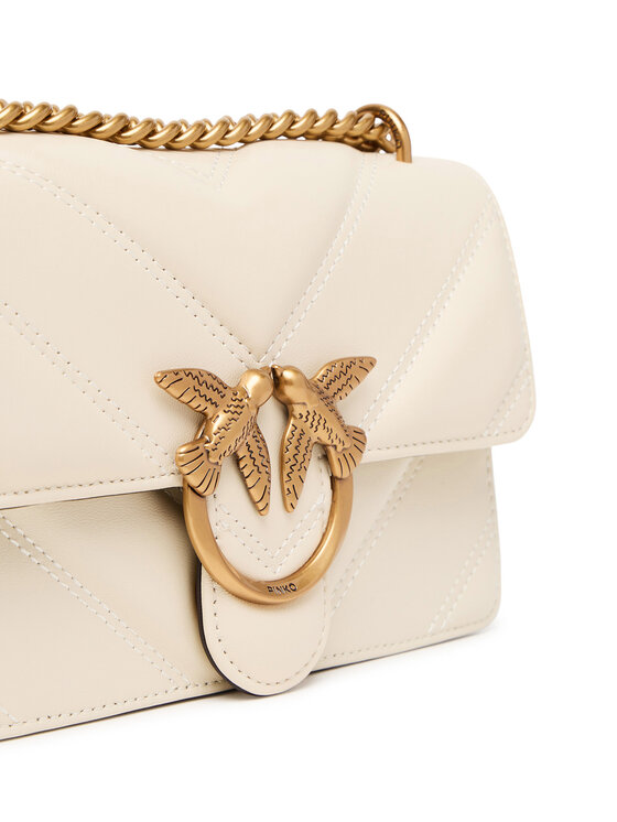 PINKO PINKO Ročna torba Love One Mini Light Dc. Al 25-26 PLTT 104550 A2OS Écru