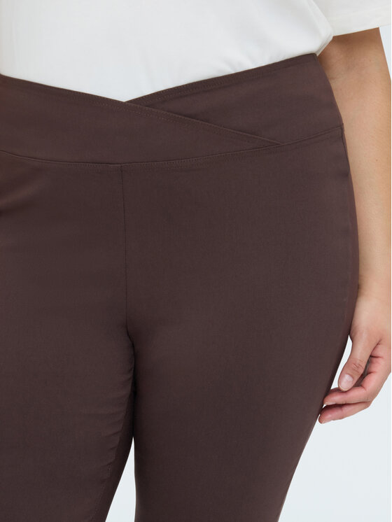Fiorella Rubino Fiorella Rubino Spodnie materiałowe P701L002310N022 Brązowy Flare Fit
