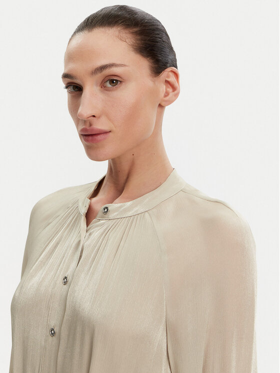 MICHAEL Michael Kors MICHAEL Michael Kors Рокля тип риза MS482CM8BB Бежов Regular Fit