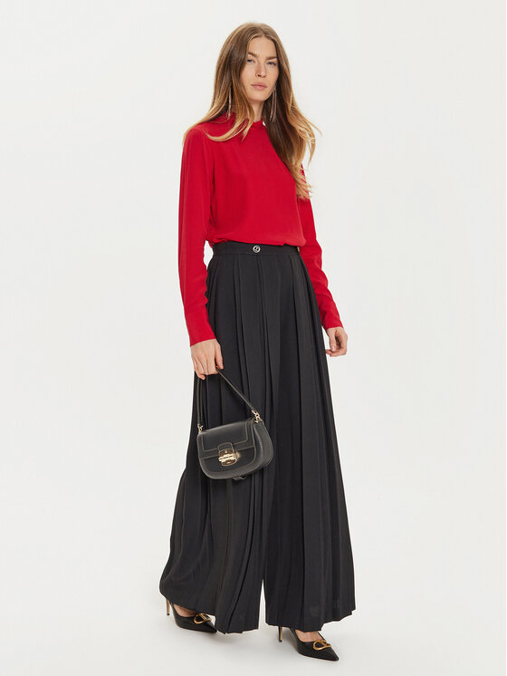 TWINSET TWINSET Palazzohose 242TT2172 Schwarz Wide Leg