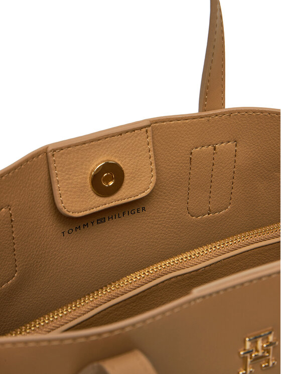 Tommy Hilfiger Tommy Hilfiger Ročna torba Th Distinct Mini Tote AW0AW17192 Rjava