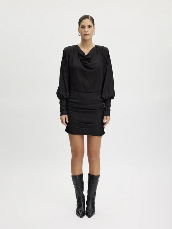 Gestuz Cocktailkleid 10908417 Schwarz Regular Fit