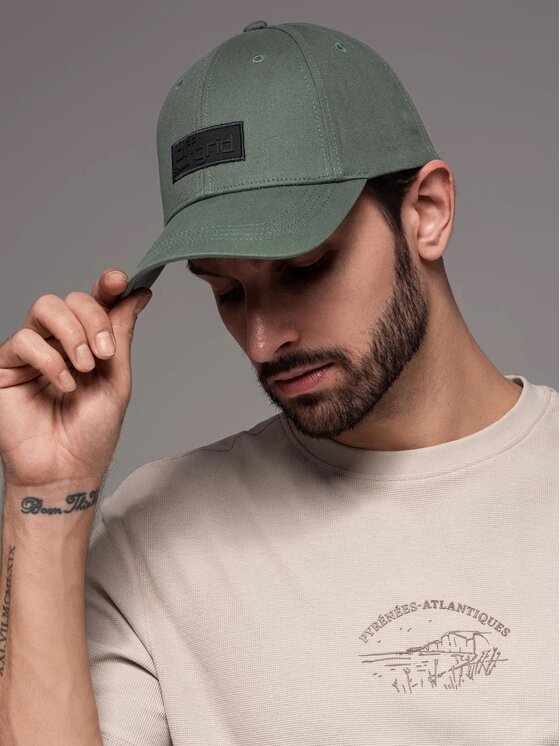 Ombre Ombre Czapka z daszkiem OM-ACCS-0104 Khaki