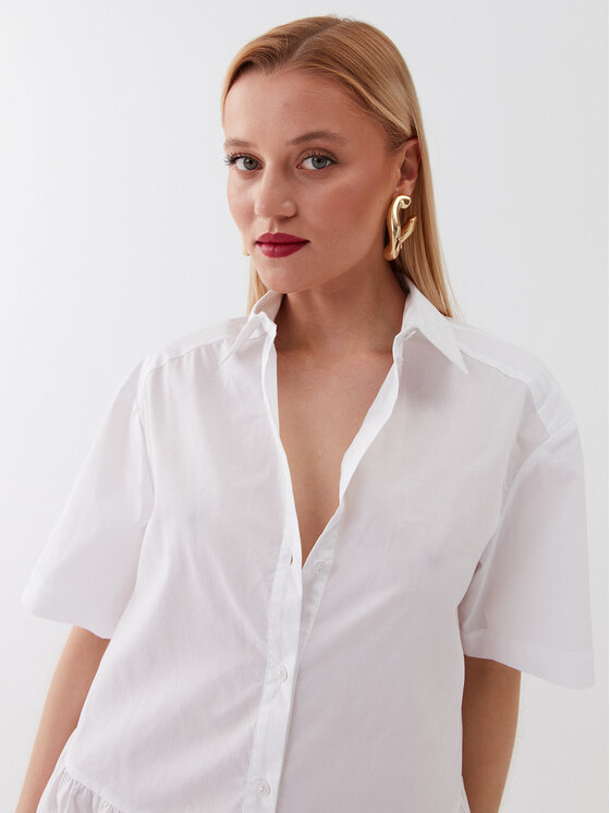 Patrizia Pepe Patrizia Pepe Φόρεμα πουκάμισο 2A2503/A9B9-W103 Λευκό Regular Fit