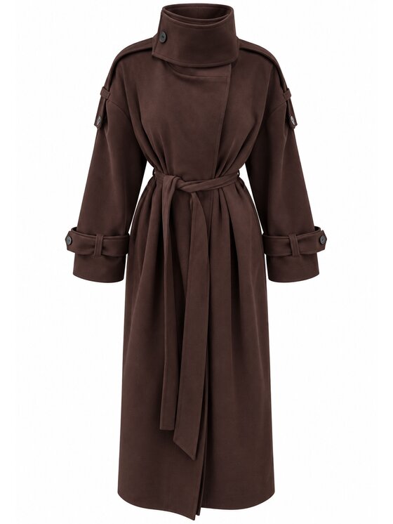 Agatha Studio Agatha Studio Płaszcz przejściowy A26ZS-7X-K01 Brązowy Oversize