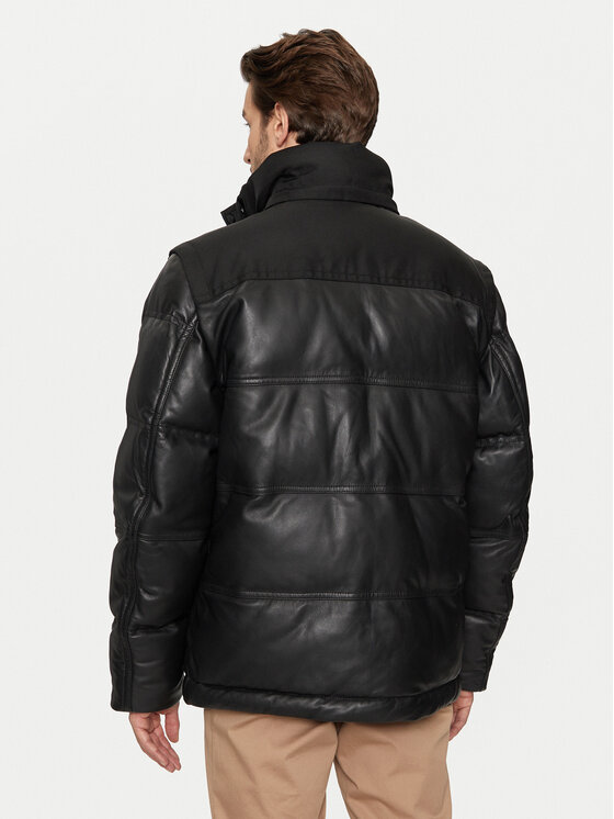 BOSS Boss Lederjacke Jolam 50522219 Schwarz Relaxed Fit