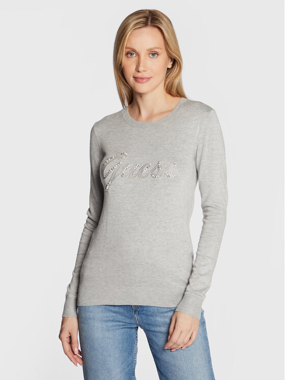 Guess Guess Pullover Liliane W2BR51 Z2NQ2 Grau Slim Fit