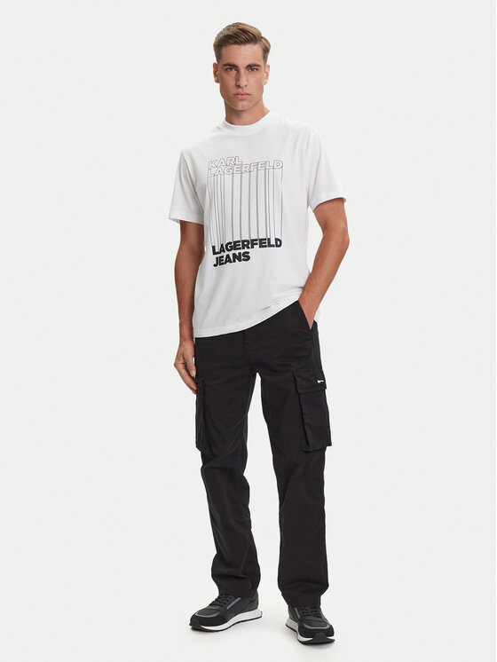 Karl Lagerfeld Jeans Karl Lagerfeld Jeans T-krekls A3M17002 Balts Regular Fit
