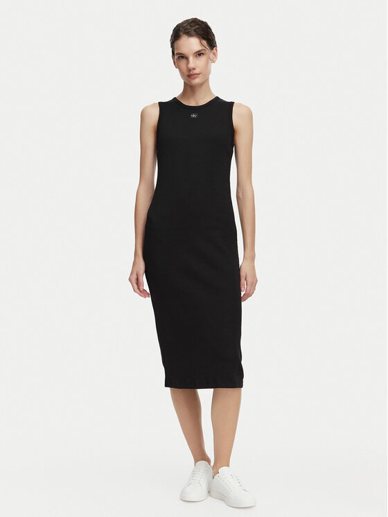 Calvin Klein Jeans Rochie de zi LV047G209G Negru Slim Fit