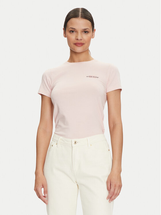 Női Póló Guess Jeans, Méret: XL, Rózsaszín, W4YI02 J1314