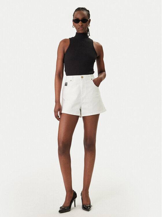 Versace Jeans Couture Versace Jeans Couture Дънкови шорти 80HAD514 CEWCA Бял Regular Fit