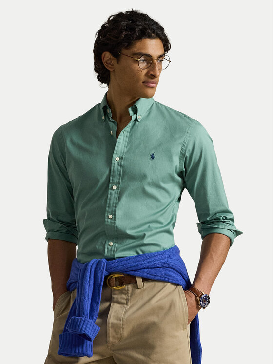 Polo Ralph Lauren Polo Ralph Lauren Camicia 710B20512009 Verde Custom Fit