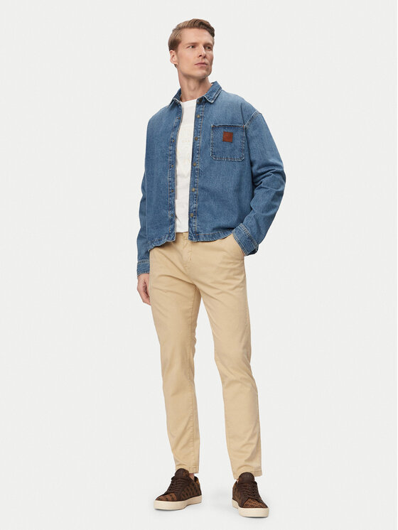 Guess Jeans Guess Jeans džinsiniai marškiniai M6GH51 D5M5V Mėlyna Oversize