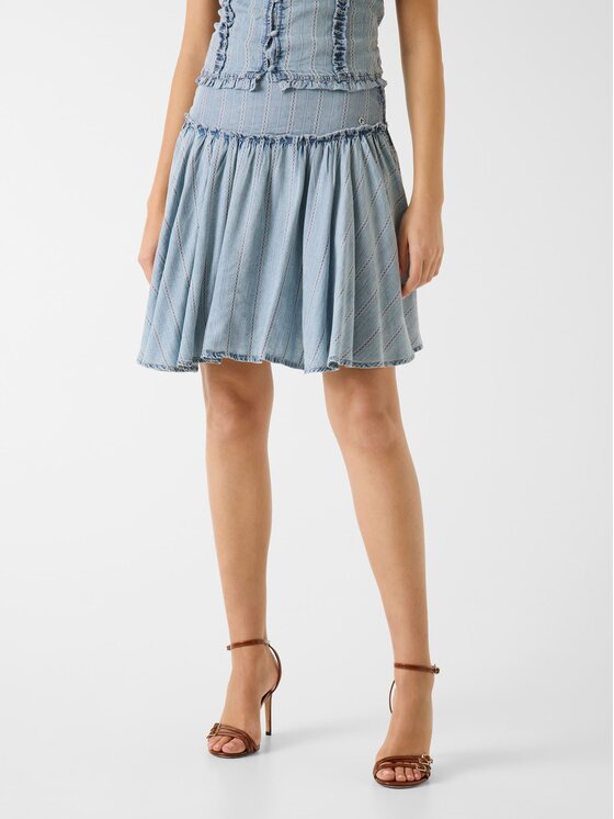 Guess Guess Mini sukně 182645 Modrá Classic Fit