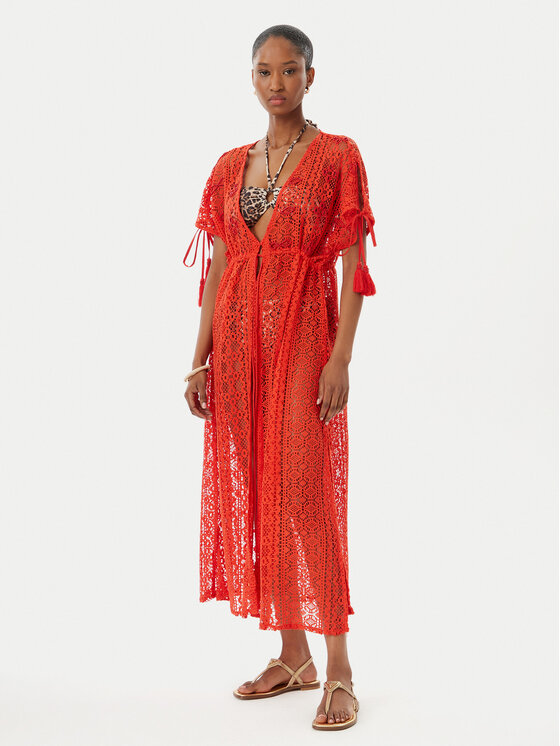 Iconique Iconique Vestito da spiaggia Temptation IC26-119 Rosso Regular Fit