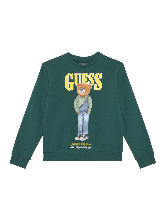 Guess Guess Pulóver L6RQ05 KAD74 Zöld Regular Fit