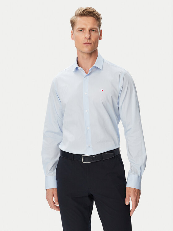 Tommy Hilfiger Tommy Hilfiger Cămașă MW0MW45307 Albastru deschis Regular Fit