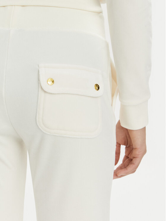 Juicy Couture Juicy Couture Spodnie dresowe Del Ray JCAP180G Écru Regular Fit