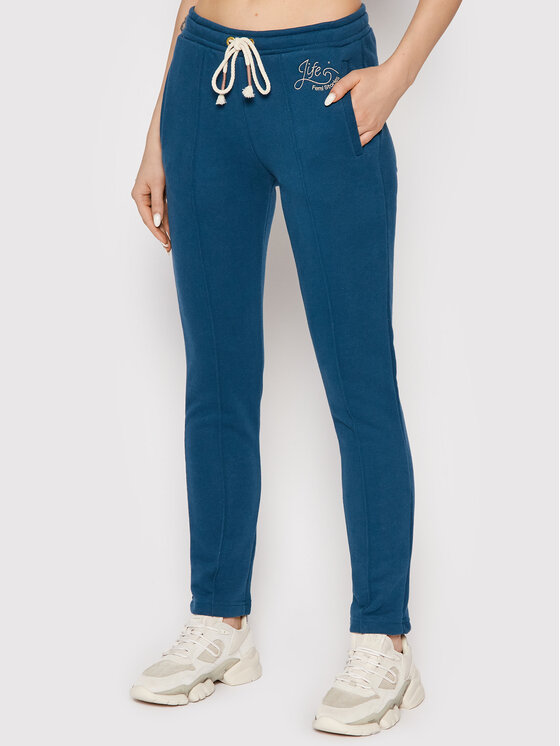 Femi Stories Spodnji del trenirke Tricia Mornarsko modra Slim Fit