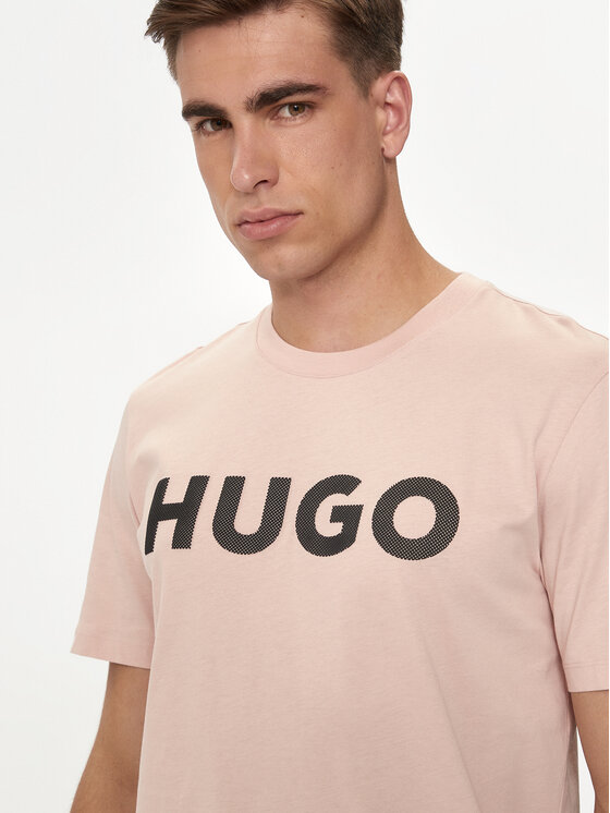 HUGO Hugo Marškinėliai Dulivio 50513309 Rožinė Regular Fit