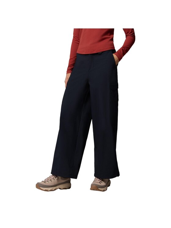 Columbia Columbia Spodnie outdoor Rail to Trail Wide Leg 2172502010 Czarny Relaxed Fit