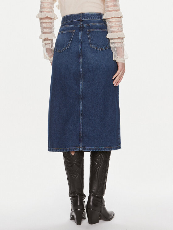 TWINSET TWINSET Джинсова спідниця 241TP2661 Cиній Regular Fit