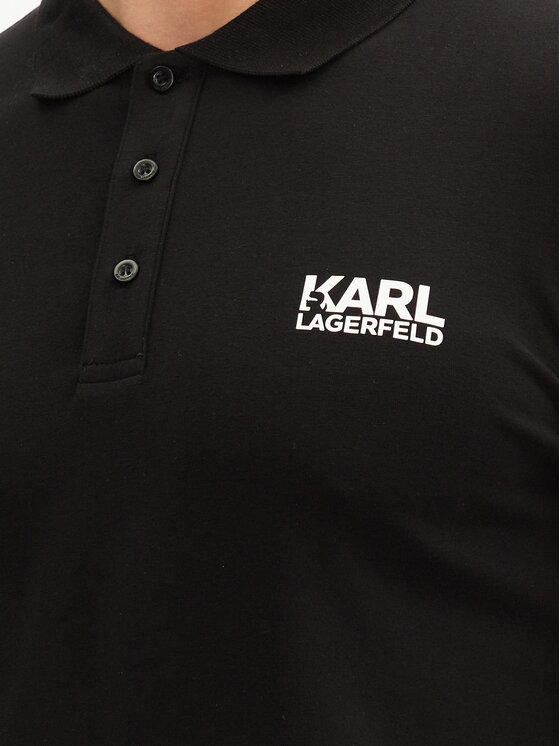 KARL LAGERFELD KARL LAGERFELD Поло 745088 552235 Чорний Regular Fit